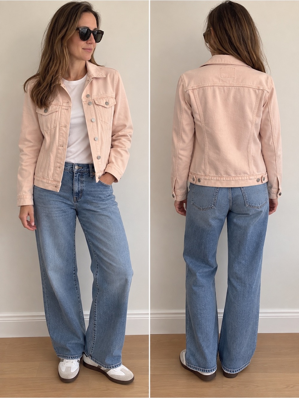 H&M Pale Pink Denim Jacket